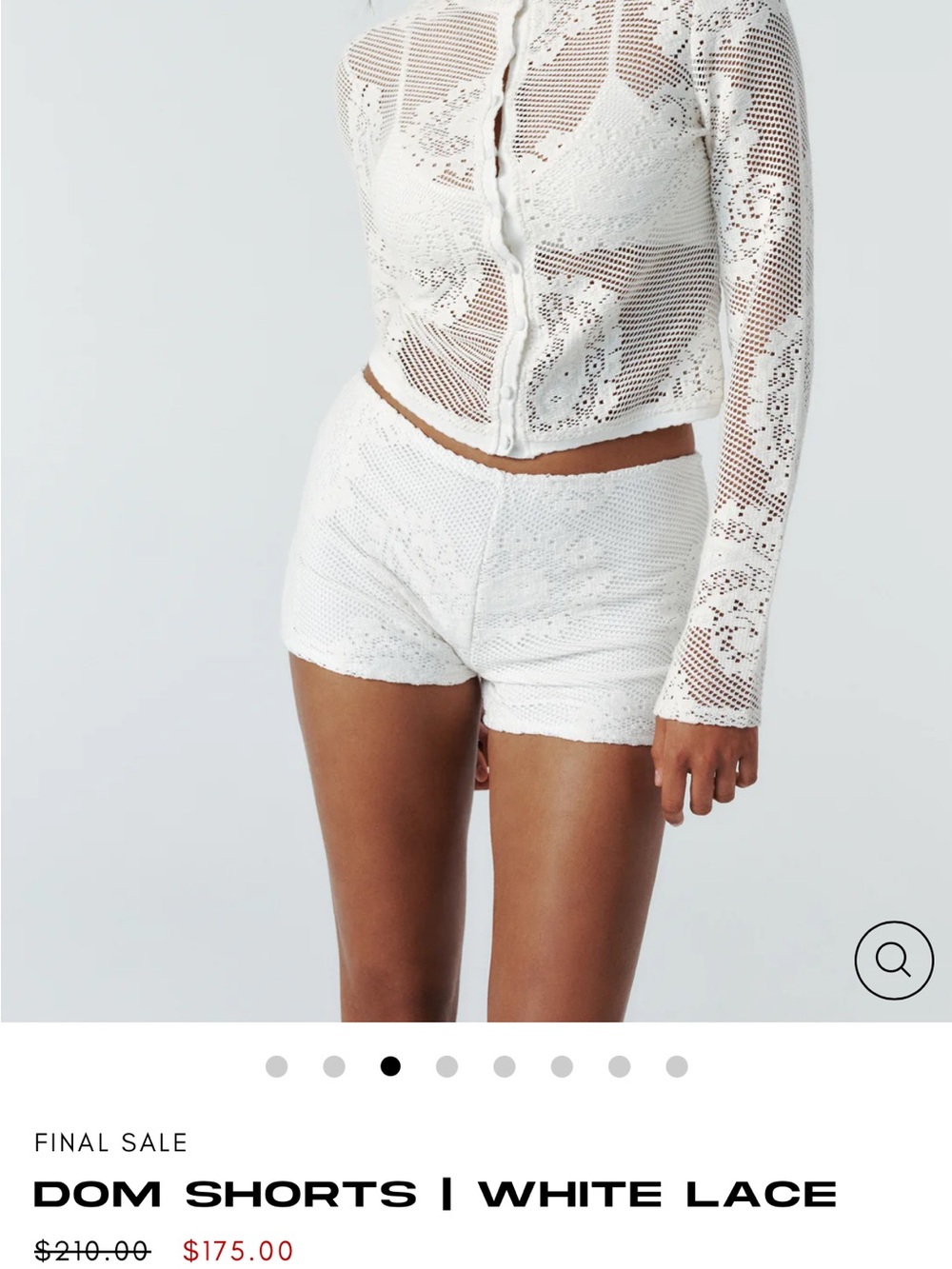 With Jean Ivory Crochet Shorts